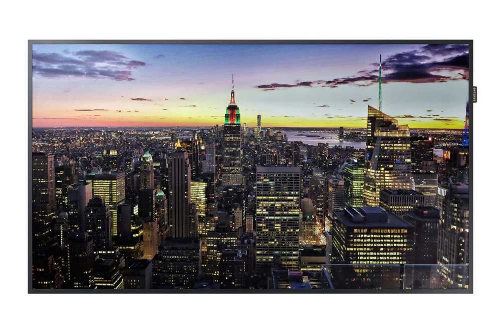 Historical Samsung QM55H commercial display from the earlier PNSS product website